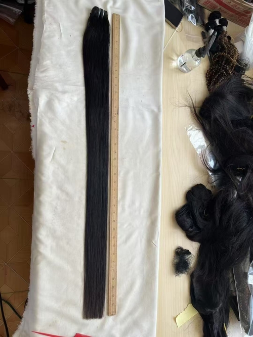 ultimo caso aziendale circa 38 pollici 40 pollici naturale nero rettilineo capelli umani vergini fasce