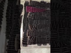 Capelli umani vergini con fasci di colore nero naturale e 99J con chiusura