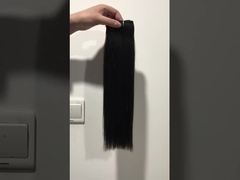 Extensioni di capelli umani vergini di alta qualità, nero naturale, tessitura liscia