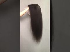 Parrucca di capelli umani con lace front, lisci e ricci, effetto esotico, pre-spiumata, effetto Yaki 360