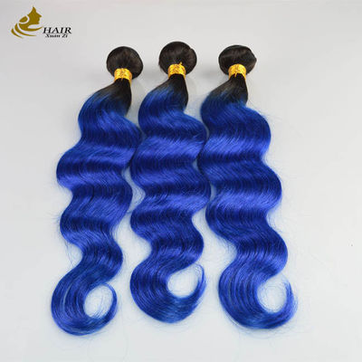 1B Blu Ombre Estensioni di capelli umani Corpo Ondulato Vergine Ondulato