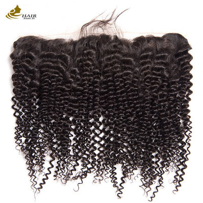 Chiusura frontale di pizzo per capelli umani 13x4 HD Kinky Curl Capelli umani Chiusura frontale di pizzo