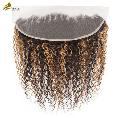 Orecchio a orecchio peruviano capelli umani vergini Frontale pizzo personalizzato Frontale 13*4