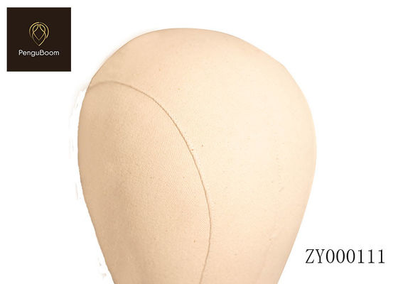 Strong 0.95kg Thickened  Canvas Wig Head For Wig Making And Display