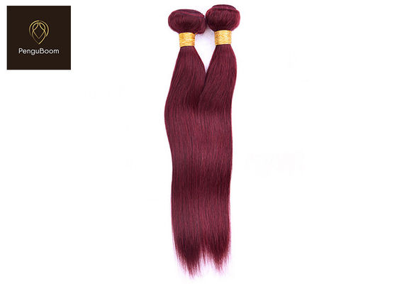 Straight 99j 12inch Colored Human Hair Bundles  For Birthday And Wedding