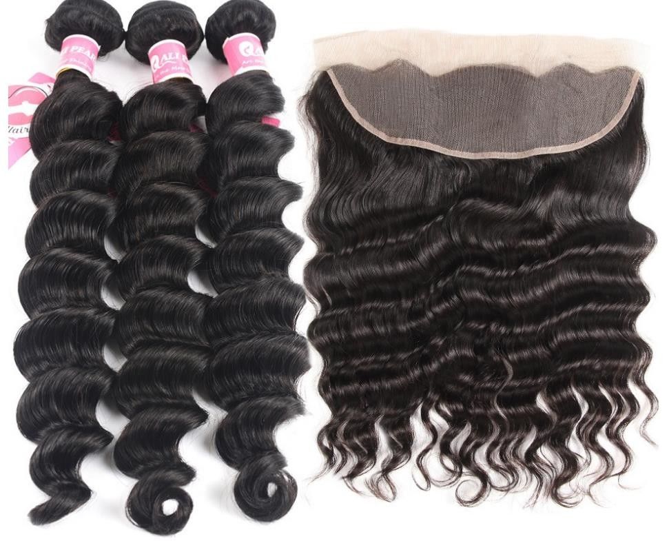 3+1 8A Loose Deep Wave Bundles With Closure 100% Water Friendly