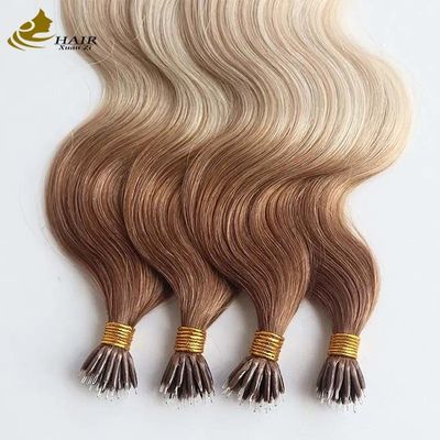 ODM estensioni di capelli preconfezionate a nano 100% capelli umani corpo ondulato estensioni di capelli umani
