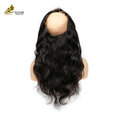 Capelli umani vergini allineati a cuticule dritta 360 chiusura a pizzo completo