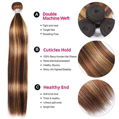 Pianoforte 4/27 Ombre Estensioni di capelli umani evidenziano fasci di capelli umani