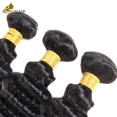 Vendita diretta di fabbrica Capelli umani vergini brasiliani 1b Colore Deep Wave Hair Bundle