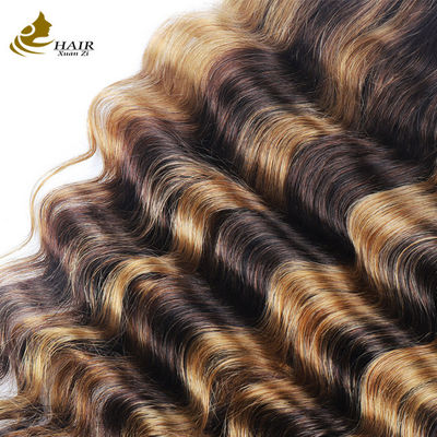 Pianoforte 4/27 Deep Wave Lace Chiusura frontale Capelli brasiliani Chiusura trasparente 13X4