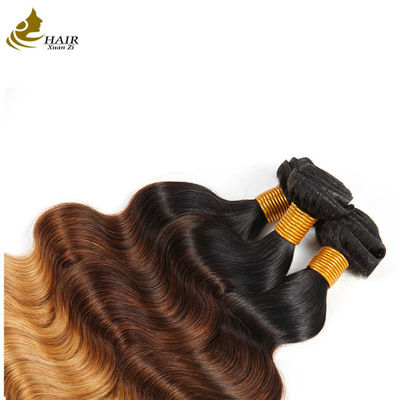 Ombre Body Wave Capelli vergini brasiliani Capelli umani con chiusura