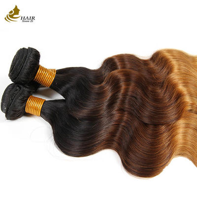 Ombre Body Wave Capelli vergini brasiliani Capelli umani con chiusura