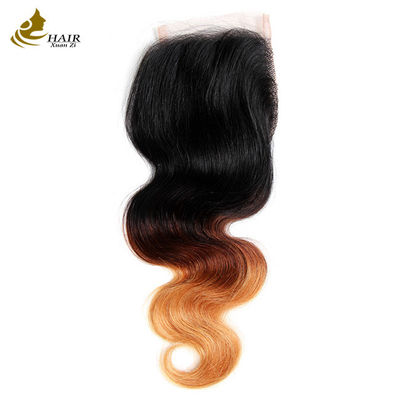 Ombre Body Wave Capelli vergini brasiliani Capelli umani con chiusura