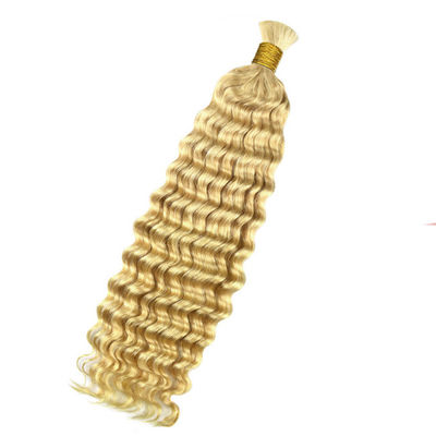Doppia ondulazione profonda di capelli umani per la treccia 613 colore biondo