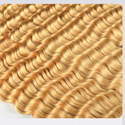 Doppia ondulazione profonda di capelli umani per la treccia 613 colore biondo