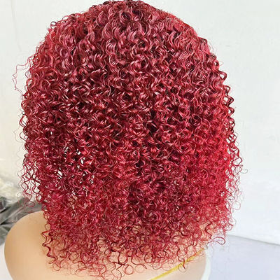 Bob colorato parrucca di pizzo frontale 13X4 parrucca di pizzo frontale riccioli capelli umani pizzo parrucca 180%