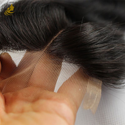 Pieghevole pizzo trasparente non lavorato 100% capelli umani naturali 4X4