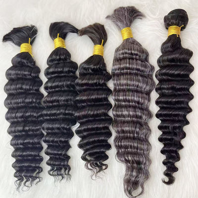 Doppia ondulazione profonda di capelli umani per la treccia nera naturale