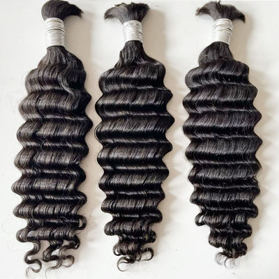 Doppia ondulazione profonda di capelli umani per la treccia nera naturale