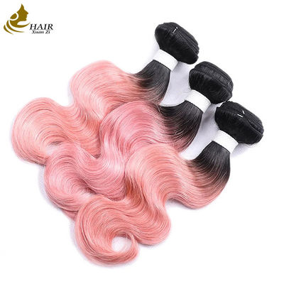 Prezzo di fabbrica Capelli umani indiani vergini grezzi 1b/Corpo color rosa