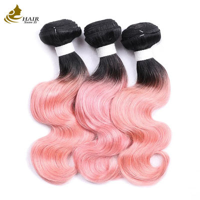 Prezzo di fabbrica Capelli umani indiani vergini grezzi 1b/Corpo color rosa