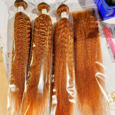 Ingrosso Ombre Estensioni di capelli umani brasiliani Kinky Straight Yaki Hair Weave Bundles
