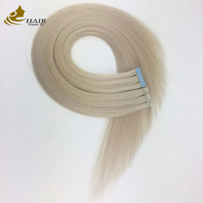 60 capelli umani estensione del capello con nastro PU con disegno libero da grovigli