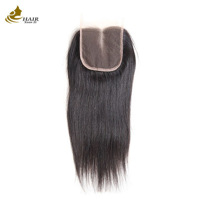 100% capelli umani 4*4 Chiusura a pizzo Colore naturale Chiusura a pizzo braziliana
