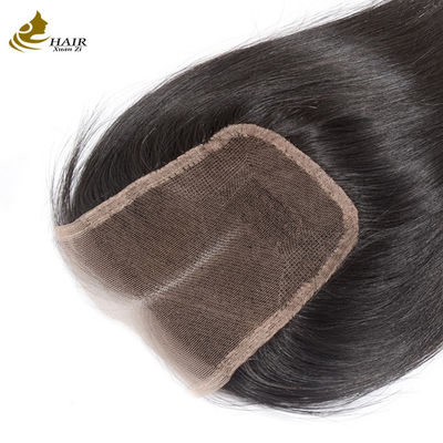 100% capelli umani 4*4 Chiusura a pizzo Colore naturale Chiusura a pizzo braziliana