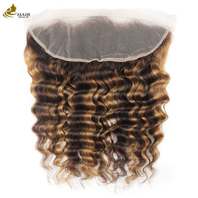 Orecchio a orecchio peruviano capelli umani vergini Frontale pizzo personalizzato Frontale 13*4