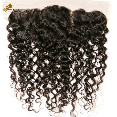 Orecchio a orecchio peruviano capelli umani vergini Frontale pizzo personalizzato Frontale 13*4