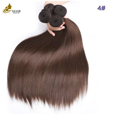 4# Colore cioccolato marrone fascio retto fascio di capelli umani tessuto