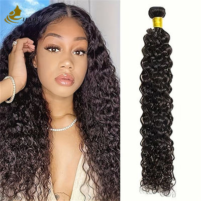 Naturale nero mento ricci capelli umani brasiliani fasci di estensioni di capelli trama