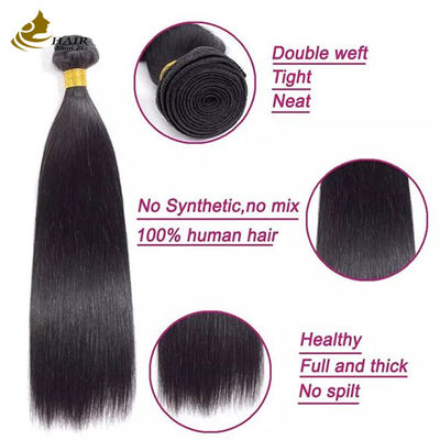 Nessuna perdita di capelli umani vergini capelli dritti macchina di trama di capelli doppia trama