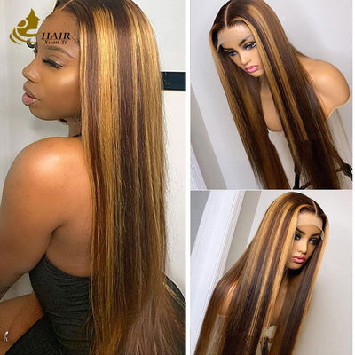 Capelli umani vietnamiti P427 Piano colorato 13X4 pizzo parrucche anteriori