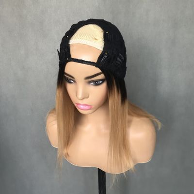 U Part Parrucca T1b/27 colore principiante amichevole dritto senza colla stile protettivo per capelli umani parrucca 150% densità