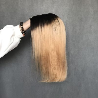 U Part Parrucca T1b/27 colore principiante amichevole dritto senza colla stile protettivo per capelli umani parrucca 150% densità