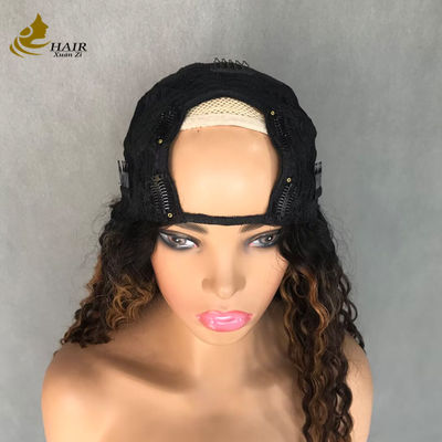Perugia donna lunga ondata ricci 1b/4/27 colorata Capelli umani Perugia a forma di U