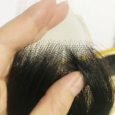 Chiusura in capelli umani con lace invisibile HD 2x6 lisci brasiliani