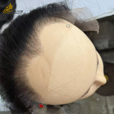Linea di capelli a forma di M Chiusura in pizzo per capelli umani personalizzata