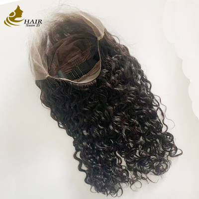 Parrucca Full Lace Glueless HD 13*6 con onde d'acqua nere naturali da 20 pollici, densità 250%, con attaccatura dei capelli naturale