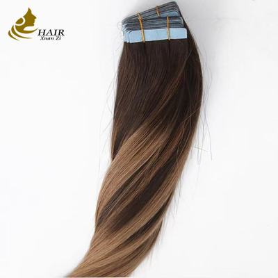 Colore personalizzato 100% vero capelli umani vergini Nastro in capelli estensioni di capelli umani dritti estensioni di capelli