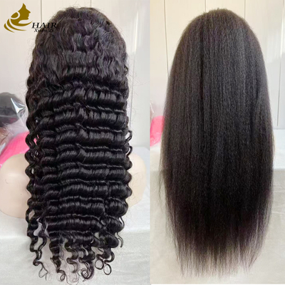 Parrucca in pizzo con capelli umani vergini, multi-stile e colori