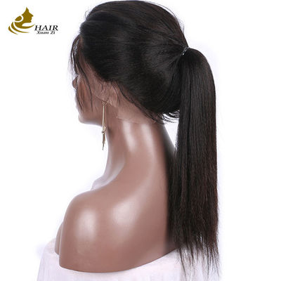 Frontale capelli umani pizzo parrucca dritta 100% vergine peruviano