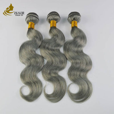 Grey Ombre estensioni di capelli umani 26 pollici con chiusura