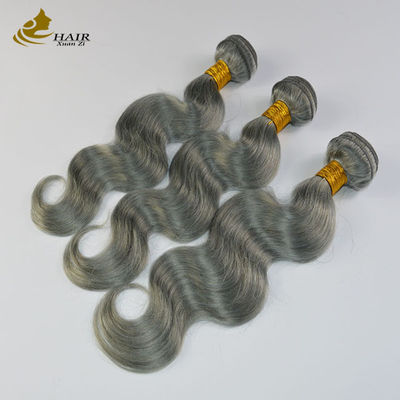 Grey Ombre estensioni di capelli umani 26 pollici con chiusura