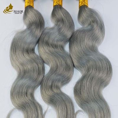 Grey Ombre estensioni di capelli umani 26 pollici con chiusura