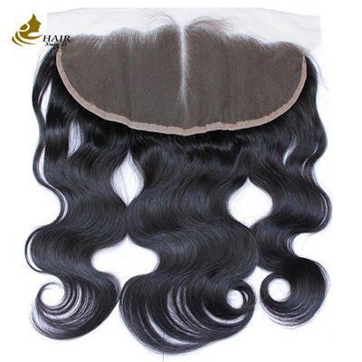 Marrone chiaro chiusura in pizzo svizzero frontale 13x4 capelli umani vergini