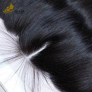 Marrone chiaro chiusura in pizzo svizzero frontale 13x4 capelli umani vergini